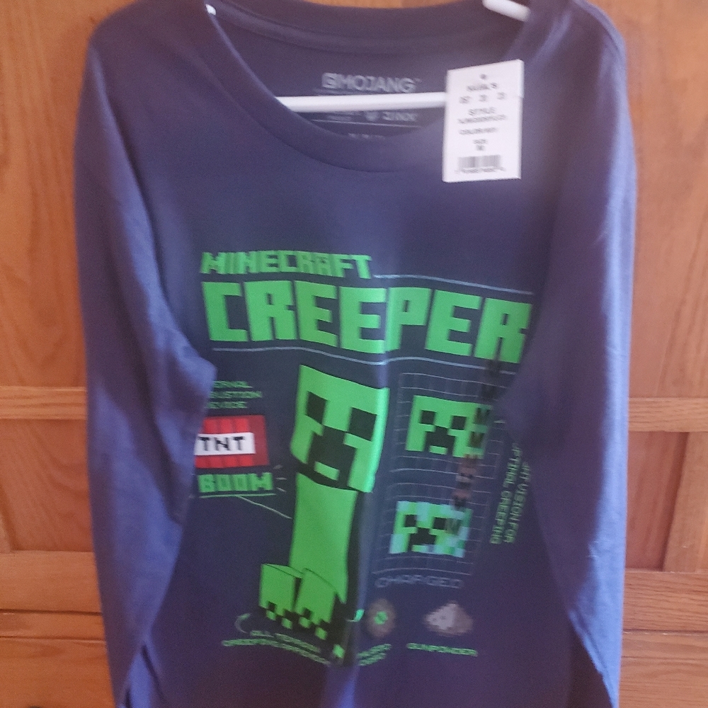 Mojang Minecraft long sleeve T Shirt BOGO